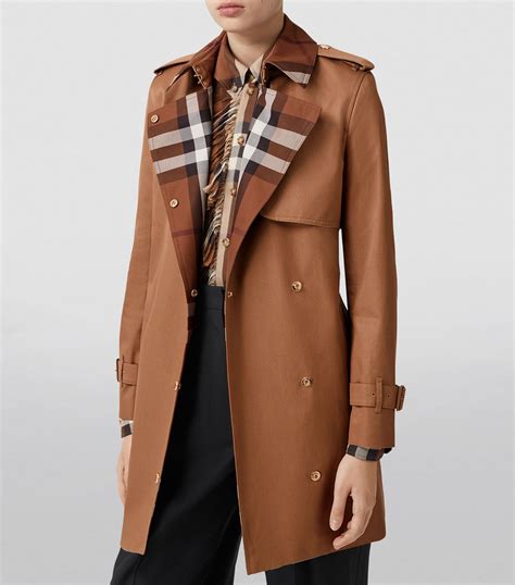 burberry contrast colour gabardine trench|Burberry gabardine vintage check.